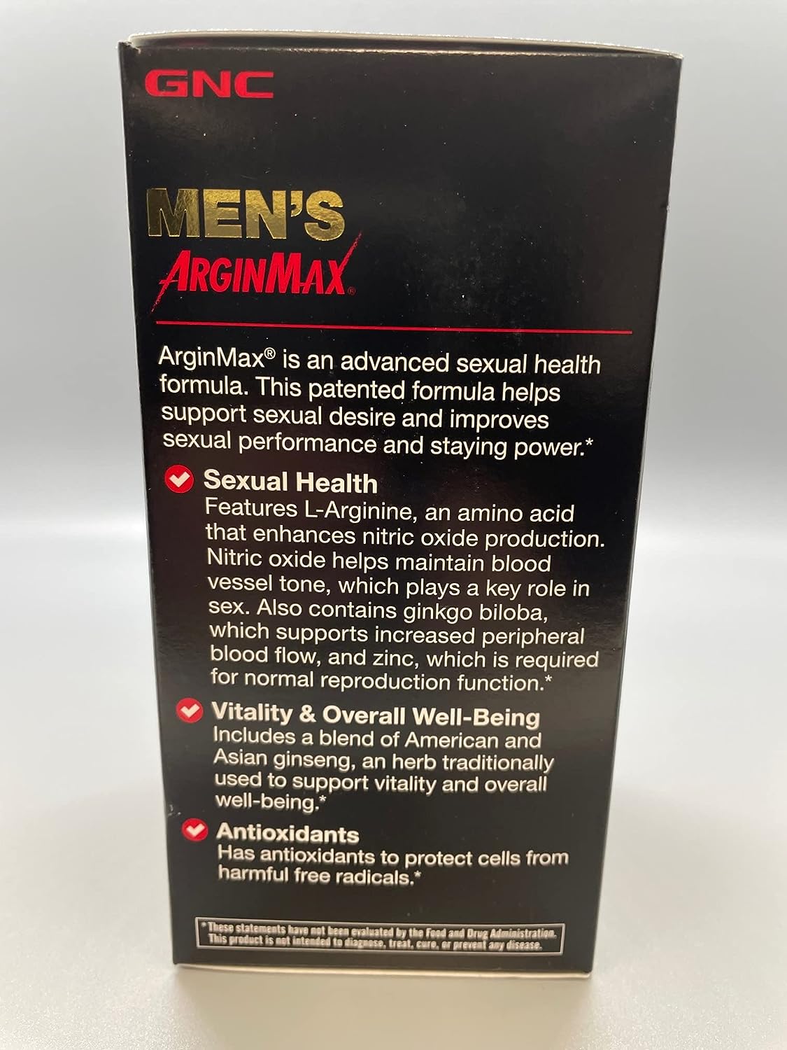 GNC Mens Arginmax, Sexual Health Formula for Men - 180 Caplets